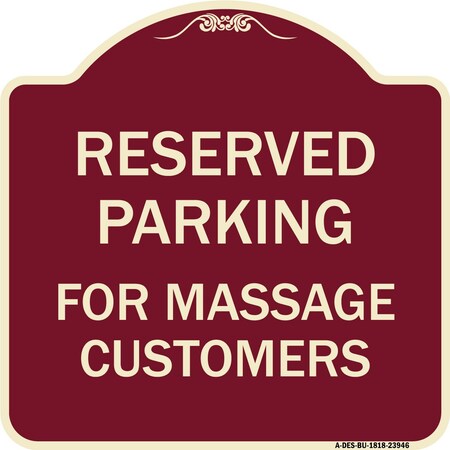 Signmission Designer Series For Massage Customers, Burgundy Heavy-Gauge Aluminum Sign, 18" x 18", BU-1818-23946 A-DES-BU-1818-23946
